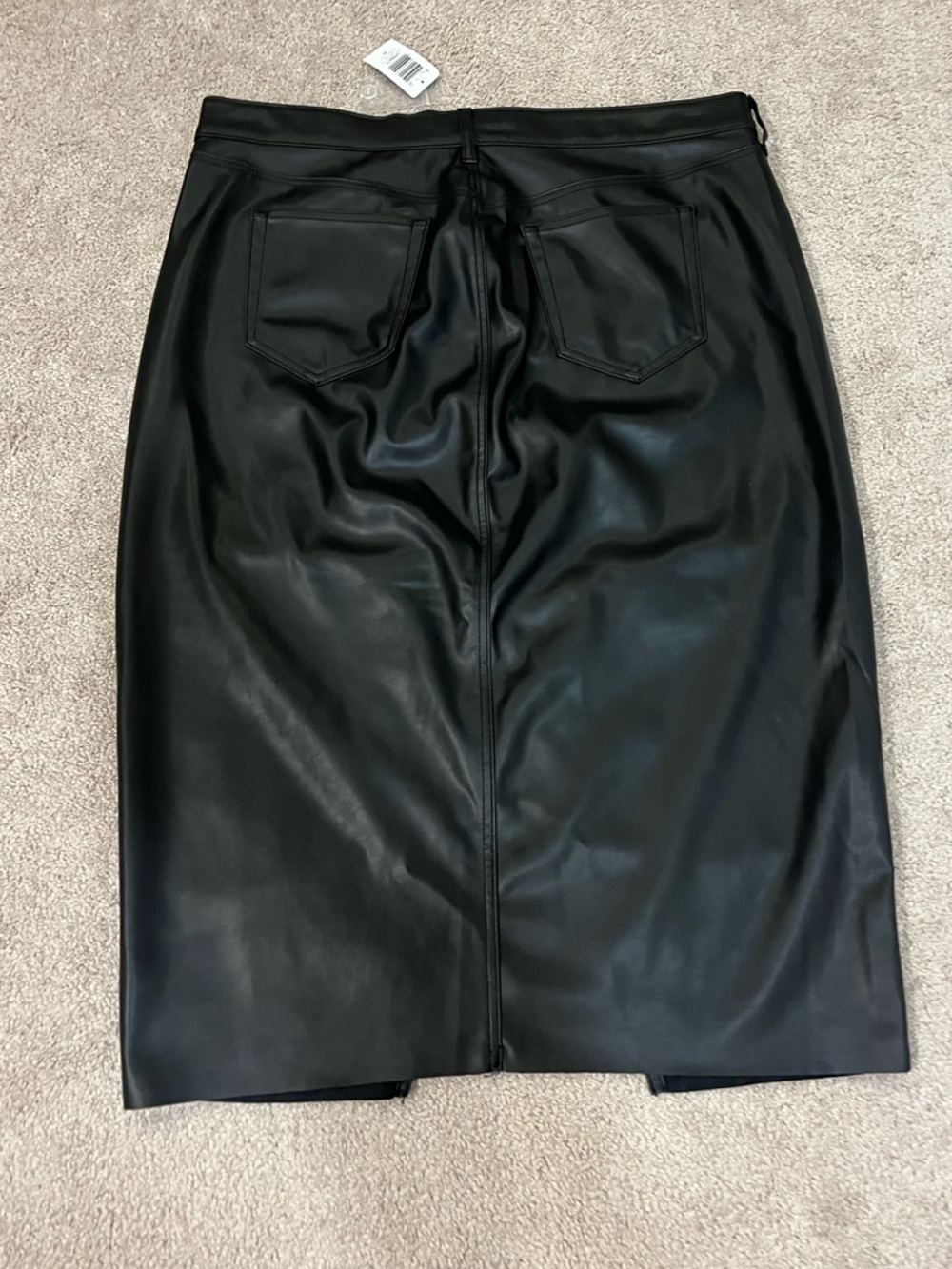 Torrid Midi Length Faux Leather Skirt with Front Slit - Picture 11 of 11